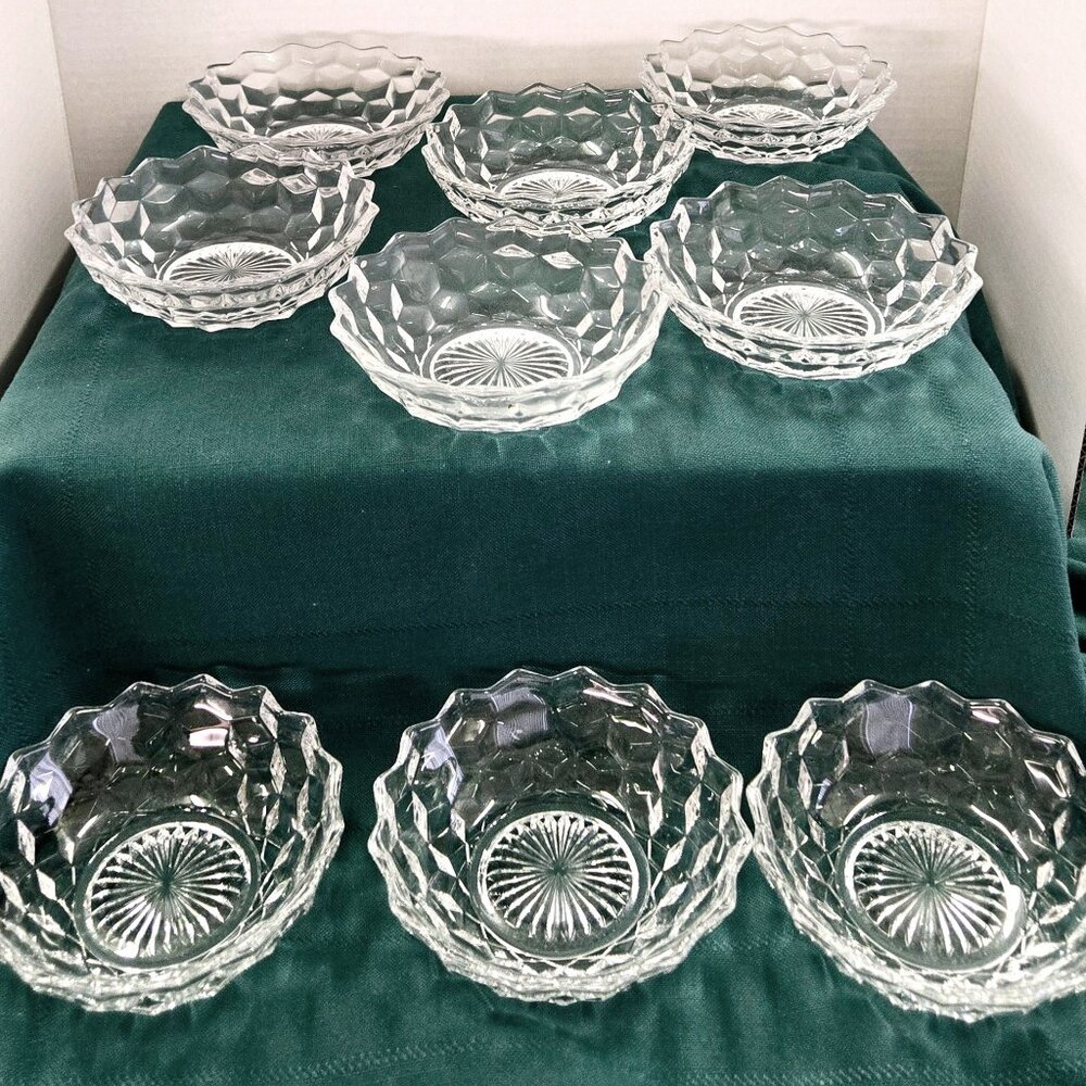 9 Vintage Fostoria Dessert Bowls
